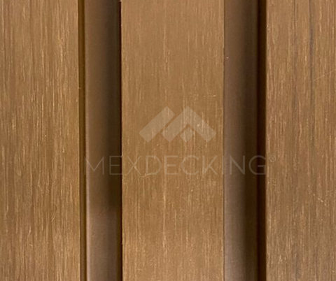 WPC Lambrin Premium Exterior. Color Teak Cepillado
