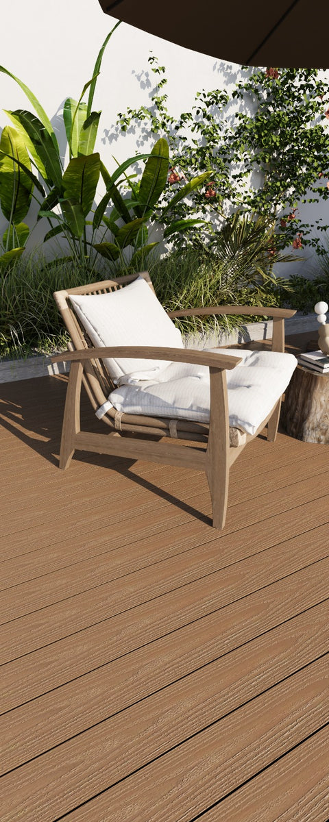 WPC Deck Comercial Premium. Color Almond Reversible