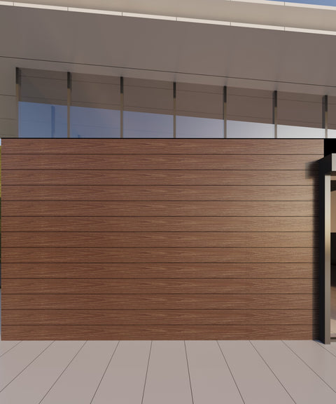 WPC Cladding Premium Wood Grain. Color IPE.