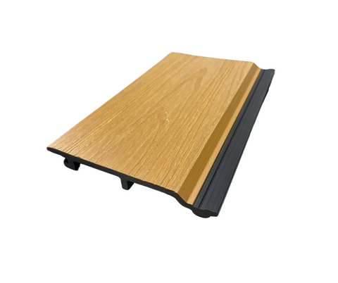 WPC Cladding Premium Wood Grain. Color Teak Light.